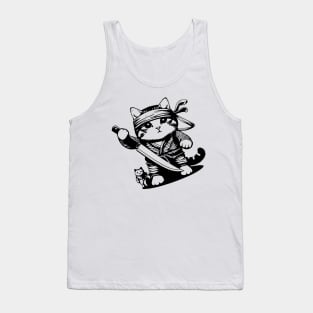 Cat with a knife Tank Top